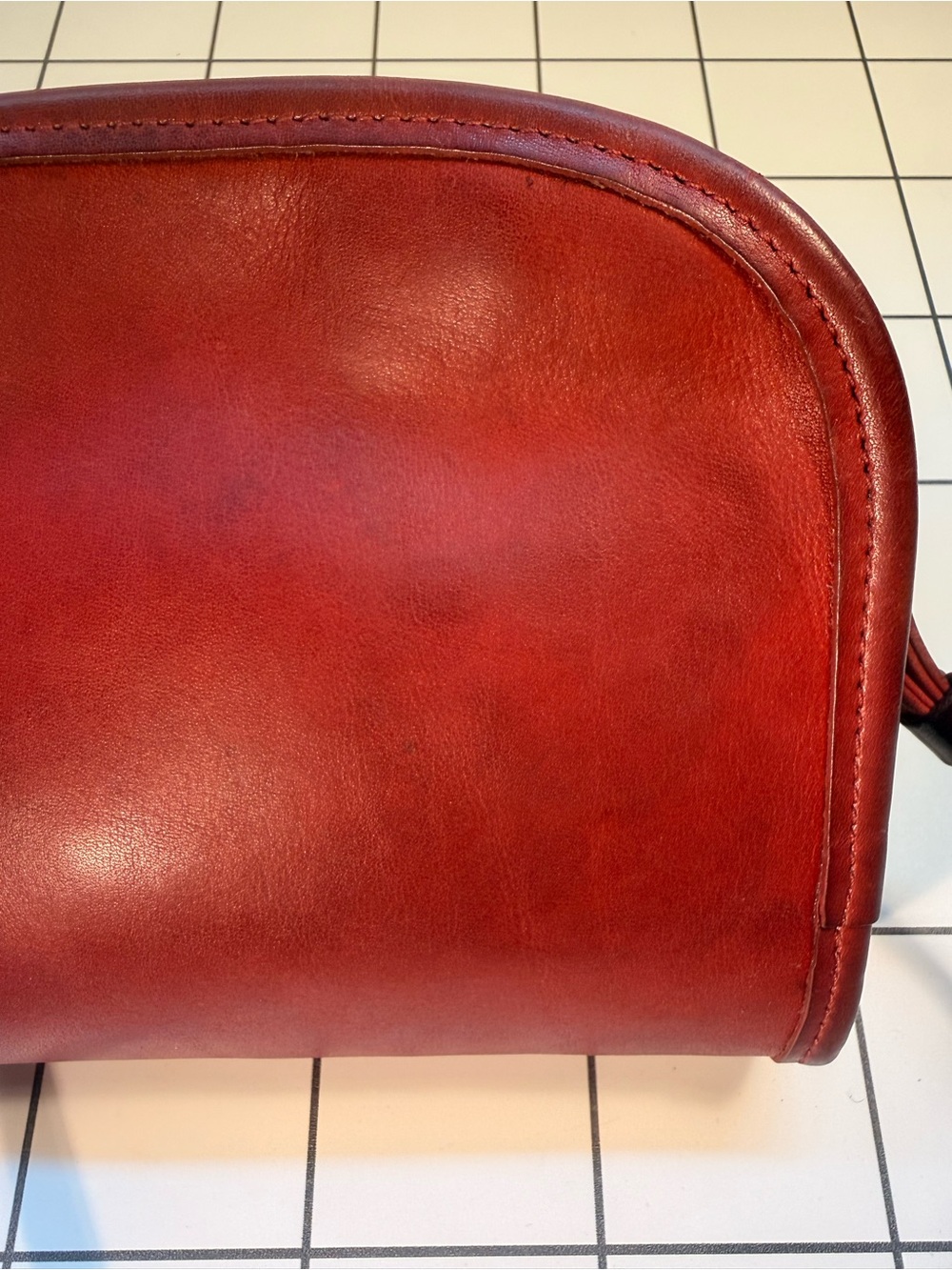 Vintage Coach 9017 Abbie Zip crossbody bag red leather 1997 - project bag - Picture 9 of 16